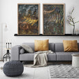 Earthy Ferns - 2x Large Art prints, set 1