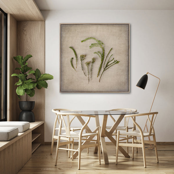 Fynbos on Linen 7 - 100x100cm Art Print