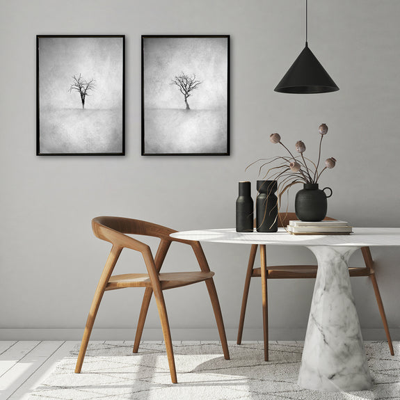 Lone Tree - 2x A2 Art prints, black frames