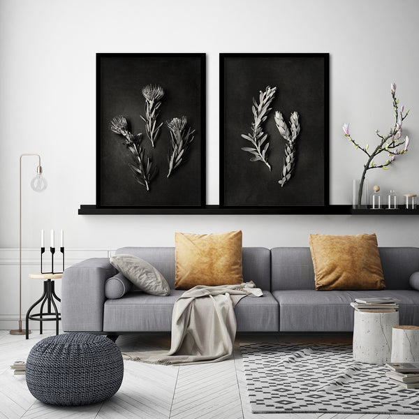 Monochrome Pins - 2x Large Art prints, set 3