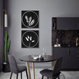 Black & White Rounds - 2x square Art Prints