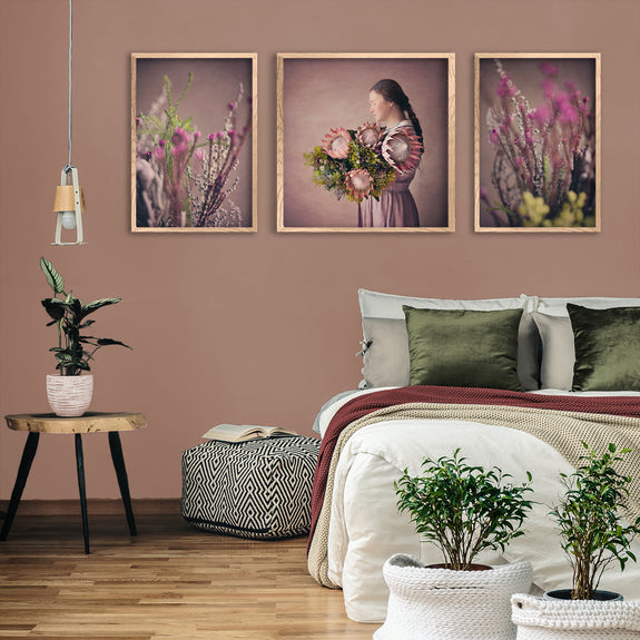Protea Girl Gallery Wall - Set of 3x Art prints