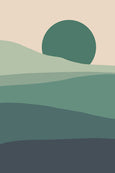 Colour Field Landscape - 2x A2 Art Prints, Cool