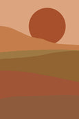 Colour Field Landscape - 2x A2 Art Prints, Warm