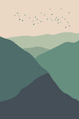 Colour Field Landscape - 2x A2 Art Prints, Cool