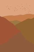 Colour Field Landscape - 2x A2 Art Prints, Warm