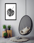 Black and White Greenery - 1x Large Art print