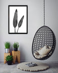 Black and White Greenery - 1x Large Art print