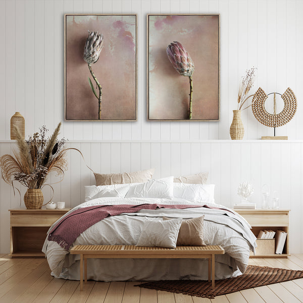 Watercolour Wash Proteas - 2x Large Art prints, set 1