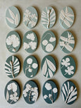 Original Botanical Cast - Mini Ovals - Green Ombré - Set of 16