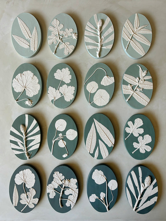 Original Botanical Cast - Mini Ovals - Green Ombré - Set of 16