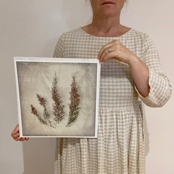 Print Sale - Fynbos on Linen 1 - 30x30cm - Unframed