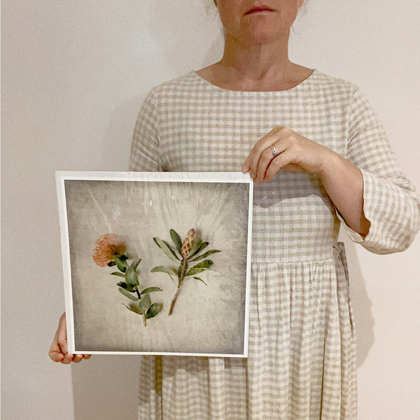 Print Sale - Fynbos on Linen 2 - 30x30cm - Unframed