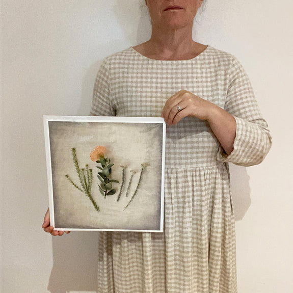 Print Sale - Fynbos on Linen 3 - 30x30cm - Unframed