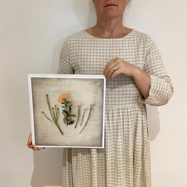 Print Sale - Fynbos on Linen 3 - 30x30cm - Unframed