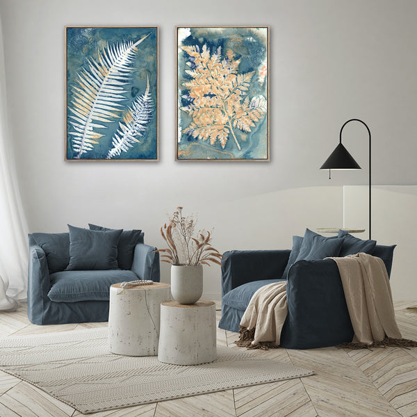 Botany Blue - 2x Large Art prints, set 2