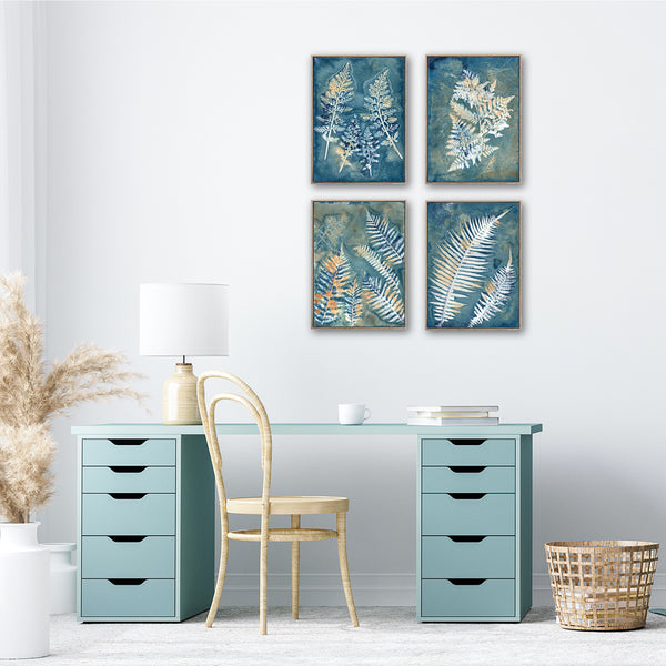 Botany Blue - 4x A4 Art prints