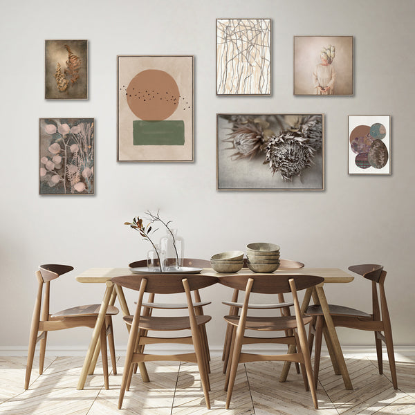 Earthy, Mixed Gallery Wall - 7x Art prints