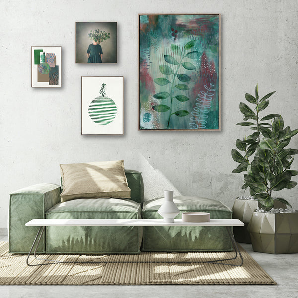 Lush, Mixed Gallery Wall - 4x Art prints