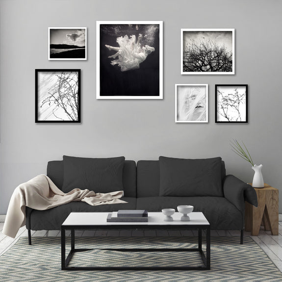 Monochrome Gallery Wall - 6x Art prints