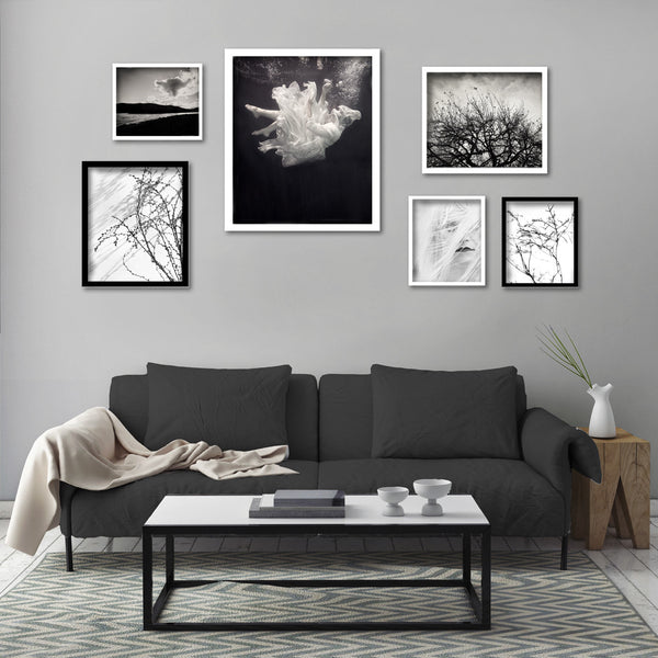 Monochrome Gallery Wall - 6x Art prints