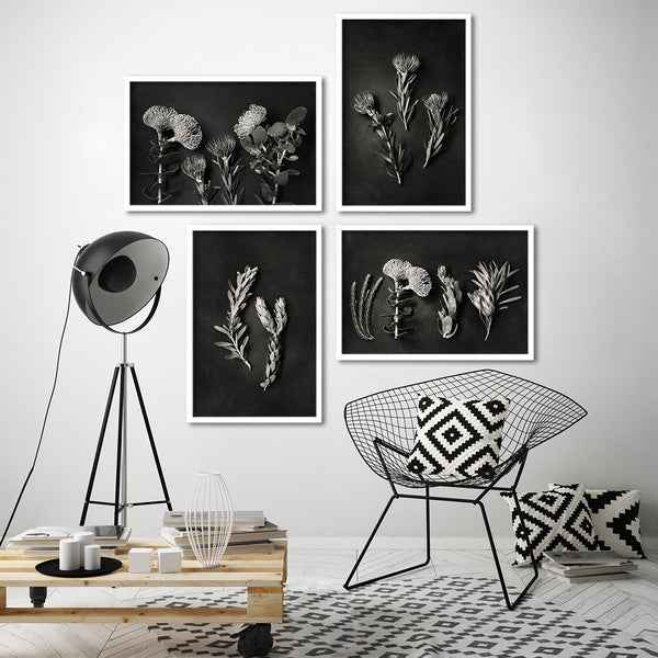 Monochrome Pins - 4x A2 Art Prints