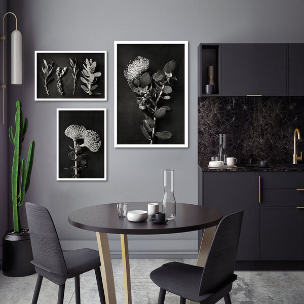 Monochrome Pins - 3x Art Prints, mixed sizes