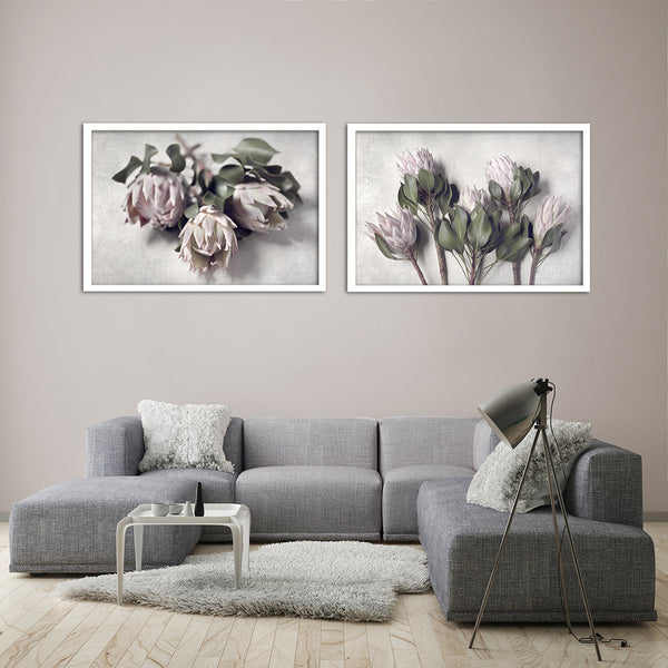 Pale Proteas - 2x Large Art Prints, set 3