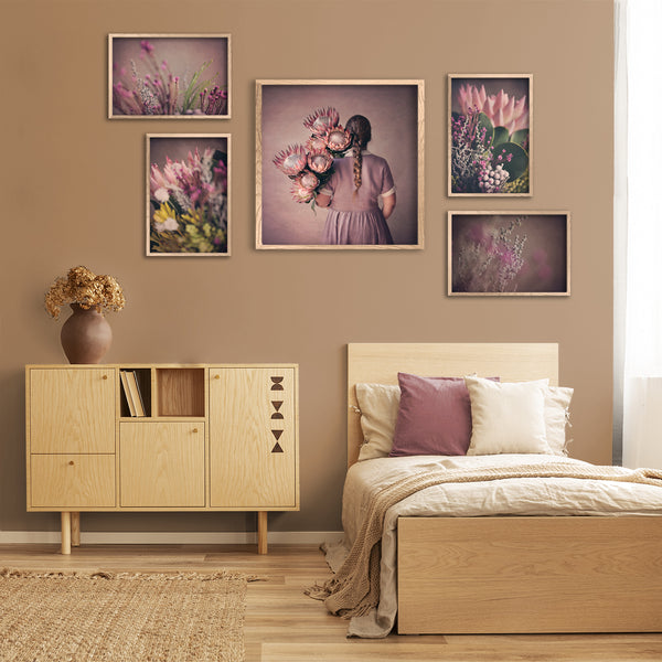 Protea Girl Gallery Wall - Set of 5x Art prints