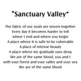 Sanctuary Valley, Lake Art print